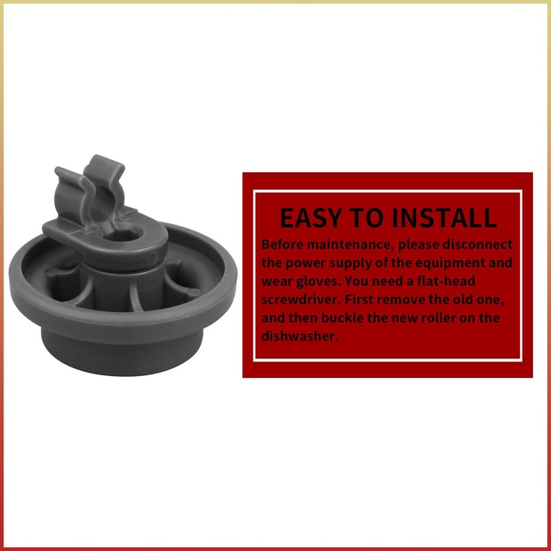 SUUJI 4 Pcs 4581DD3003B Dishwasher Lower Rack Wheels, Bottom Dishrack Roller Assembly Replacement part Compatible with LG Dishwasher Replaces 4581DD9002B 1372292 AP4437752 EA3523051 AH3523051 PS3523051 - Image 5